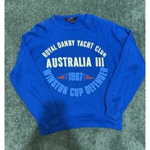 Vintage 80s Royal Danby Yacht Club Australia Sweater Blue Large
